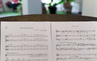 Sheet music with Camerata in the Community